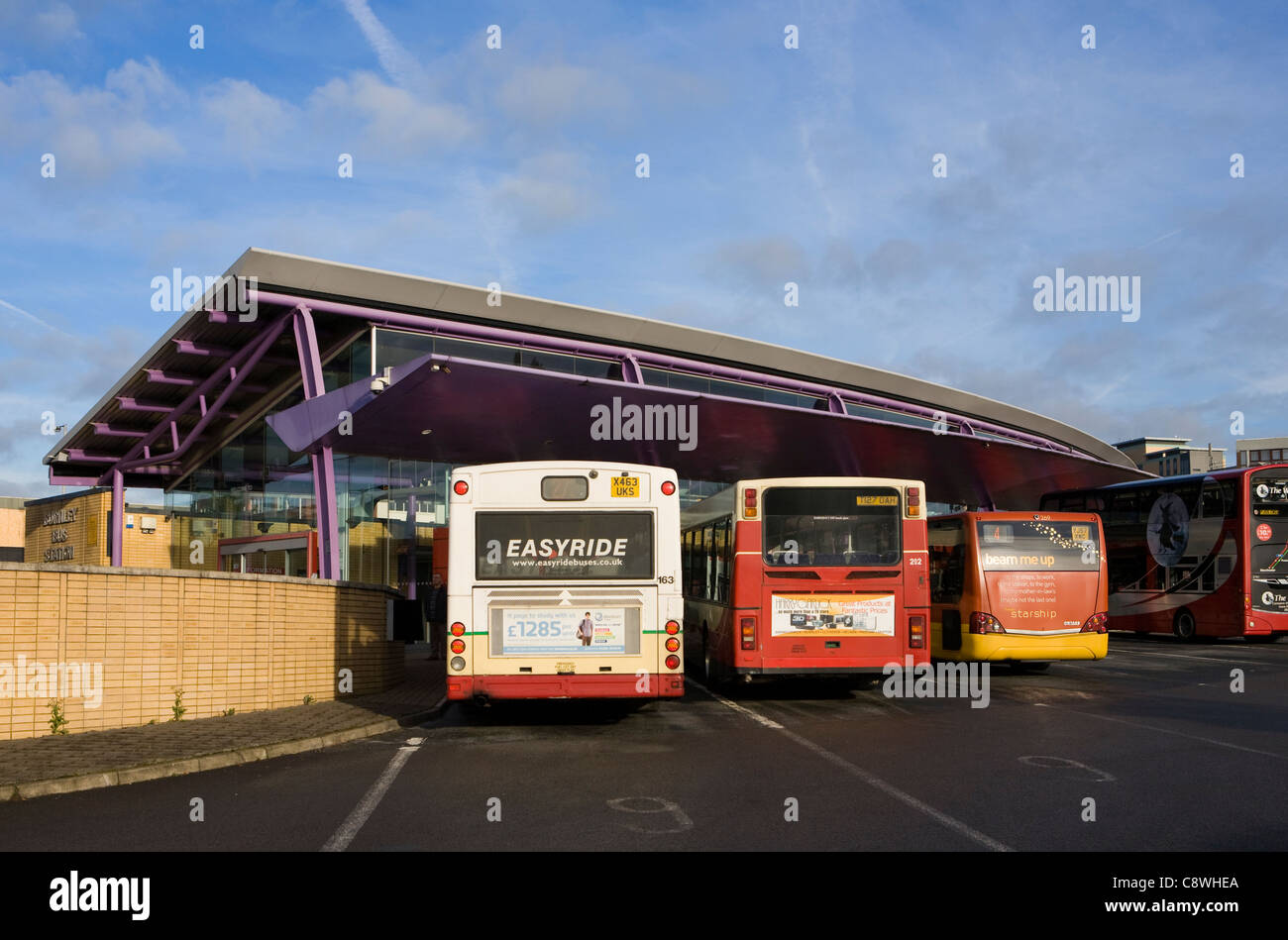 Der moderne Busbahnhof in Burnley, Lancashire, UK Stockfoto