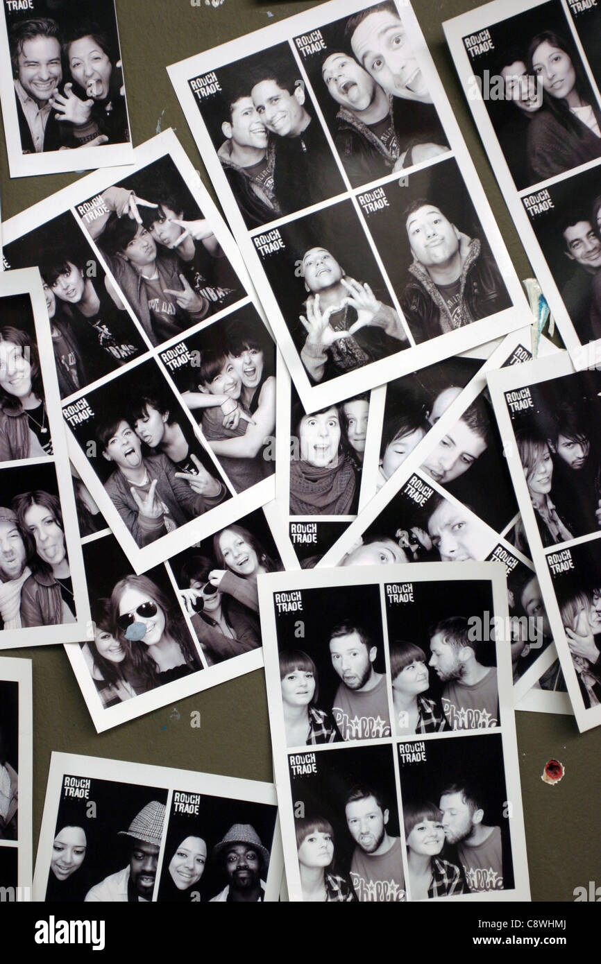Photo Booth Fotos, Rough Trade East Music Store Stockfoto