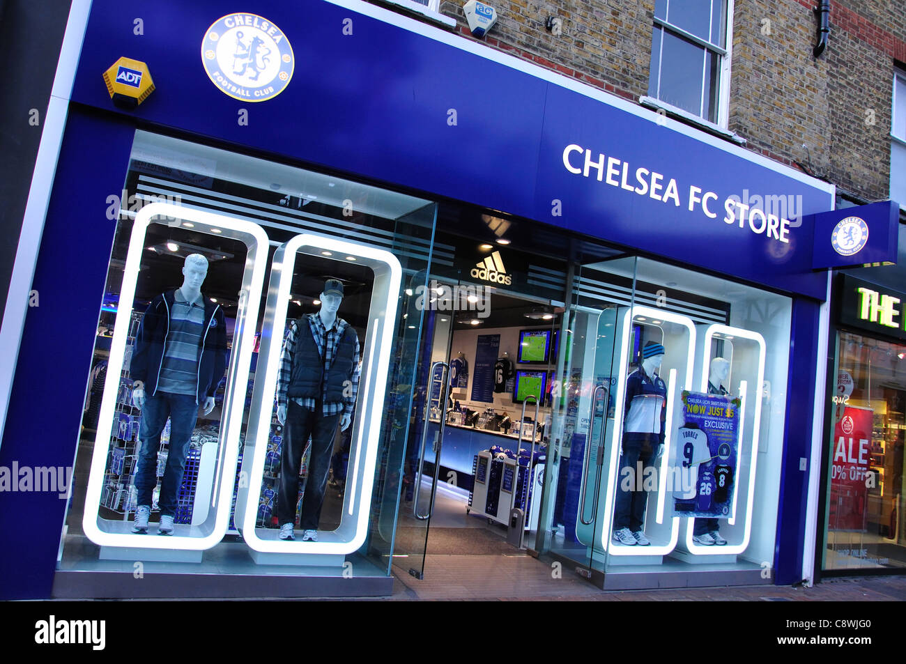 Chelsea FC Shop, Kingston upon Thames, Royal Borough of Kingston upon Thames, Greater London, England, Vereinigtes Königreich Stockfoto