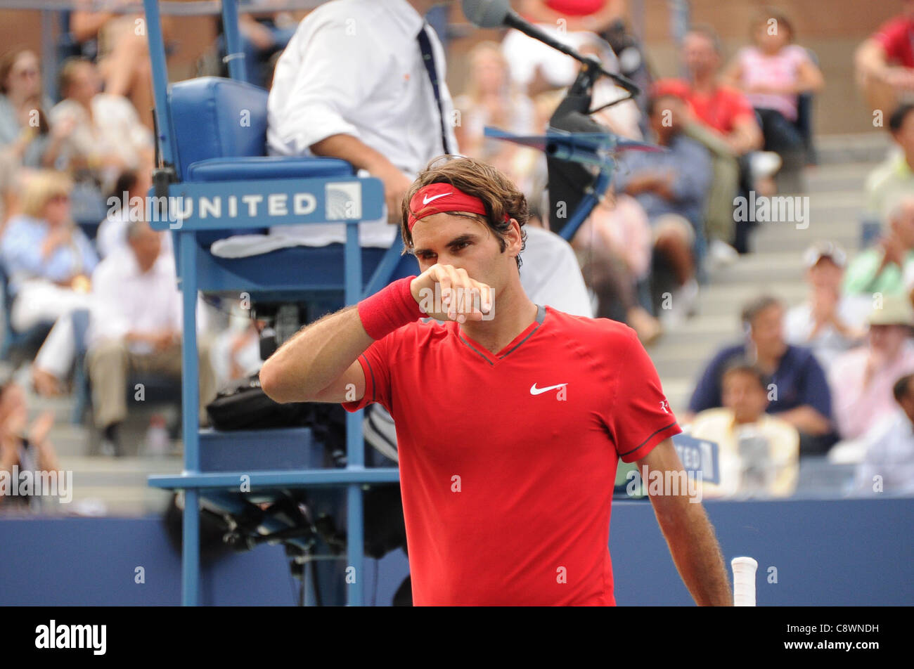 Roger Federer in Anwesenheit US OPEN 2011 Tennis Championship - SAT USTA Billie Jean King National Tennis Center Flushing, NY Stockfoto