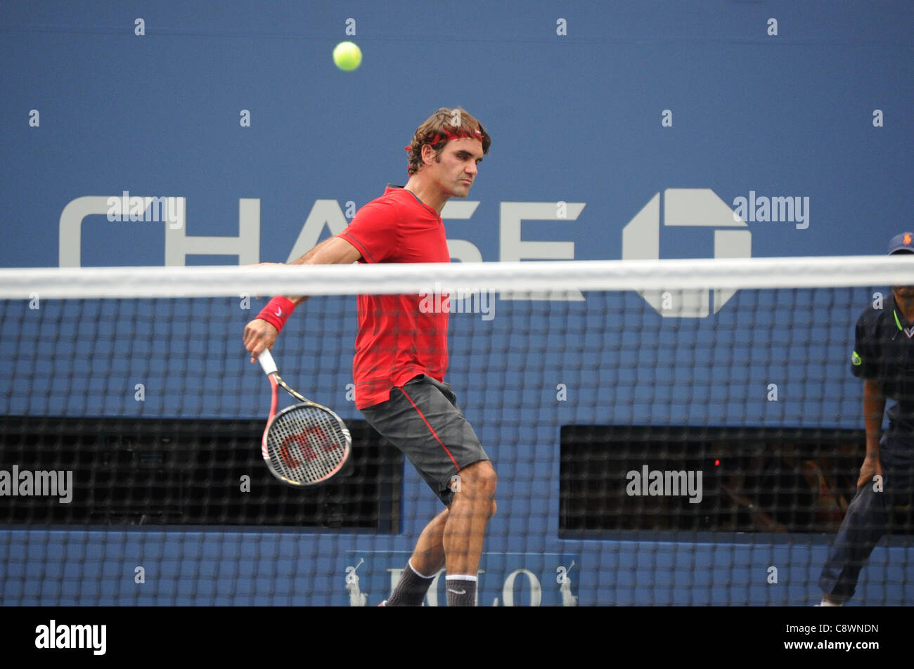 Roger Federer in Anwesenheit US OPEN 2011 Tennis Championship - SAT USTA Billie Jean King National Tennis Center Flushing, NY Stockfoto