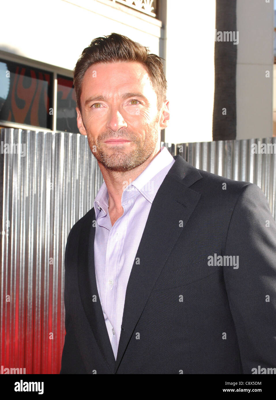 Hugh Jackman Ankünfte REAL STEEL Premiere Gibson Theater Universal Studios Hollywood Los Angeles CA Foto-2. Oktober 2011 Stockfoto