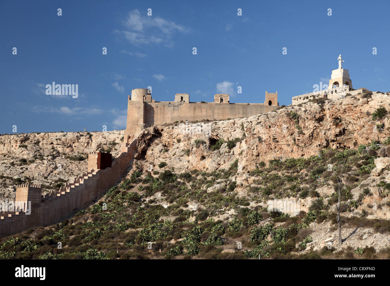 Alte Festung Alcazaba von Almeria, Spanien Stockfoto