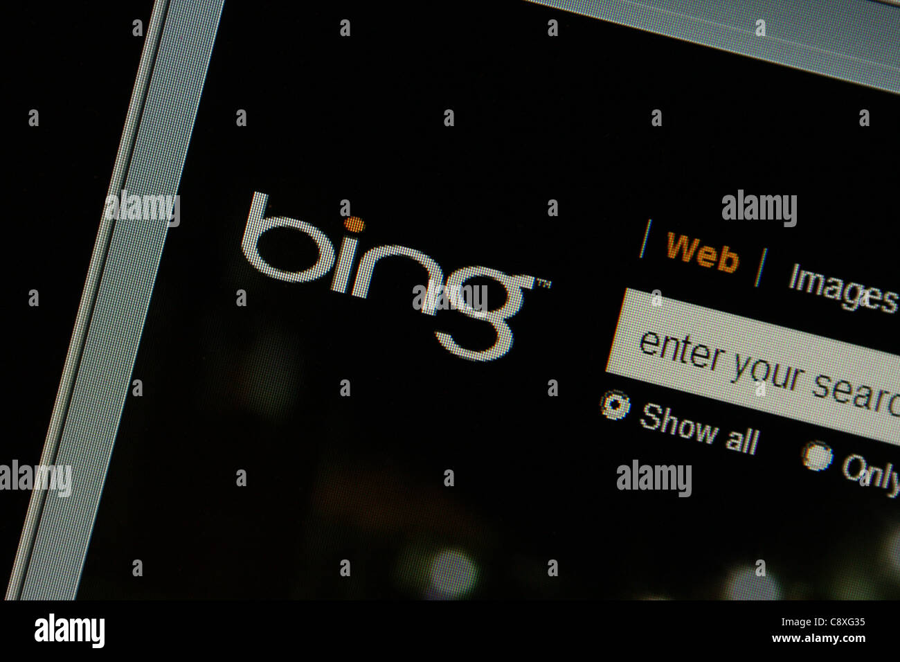 Microsoft-Suchmaschine Bing Stockfoto