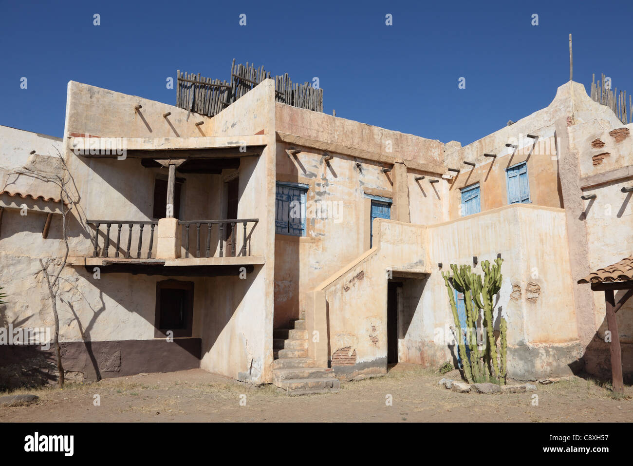 Eine verlassene mexikanischen Pueblo-Dorf Stockfoto