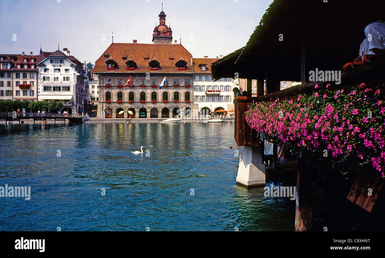 Lucerne.Town Hall. Stockfoto