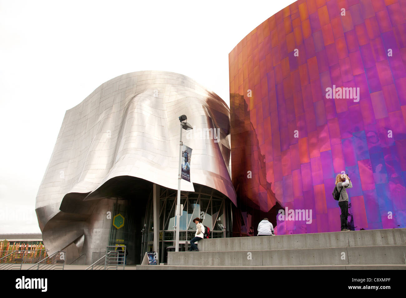 Erleben Sie Musik-Projekt von Frank Gehry Seattle Washington USA Stockfoto