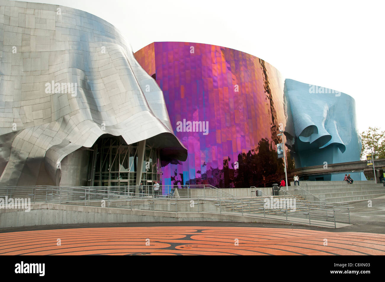 Erleben Sie Musik-Projekt von Frank Gehry Seattle Washington USA Stockfoto