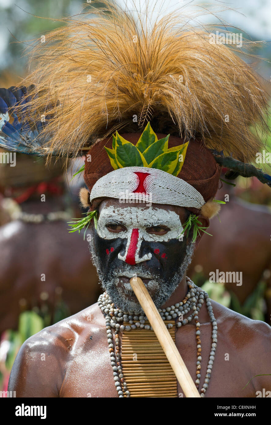 Westlichen Hochländer an Hagen zeigen im westlichen Hochland Papua-Neuguinea Stockfoto