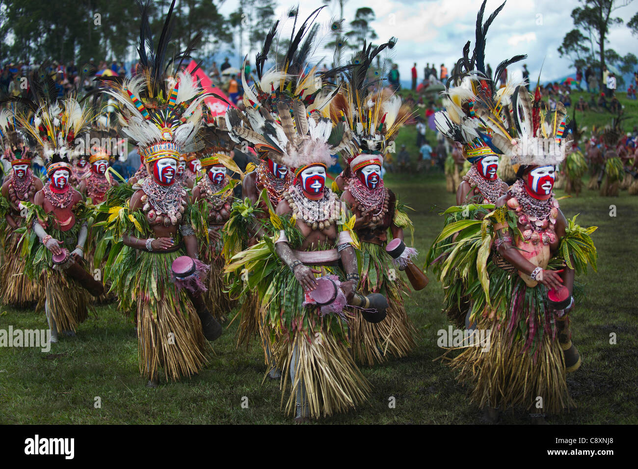 Westlichen Hochländer in Hagen Show Western Highlands-Papua-Neuguinea Stockfoto