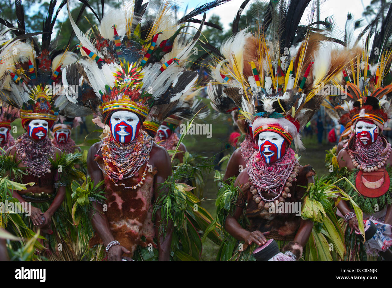 Westlichen Hochländer in Hagen Show Western Highlands-Papua-Neuguinea Stockfoto