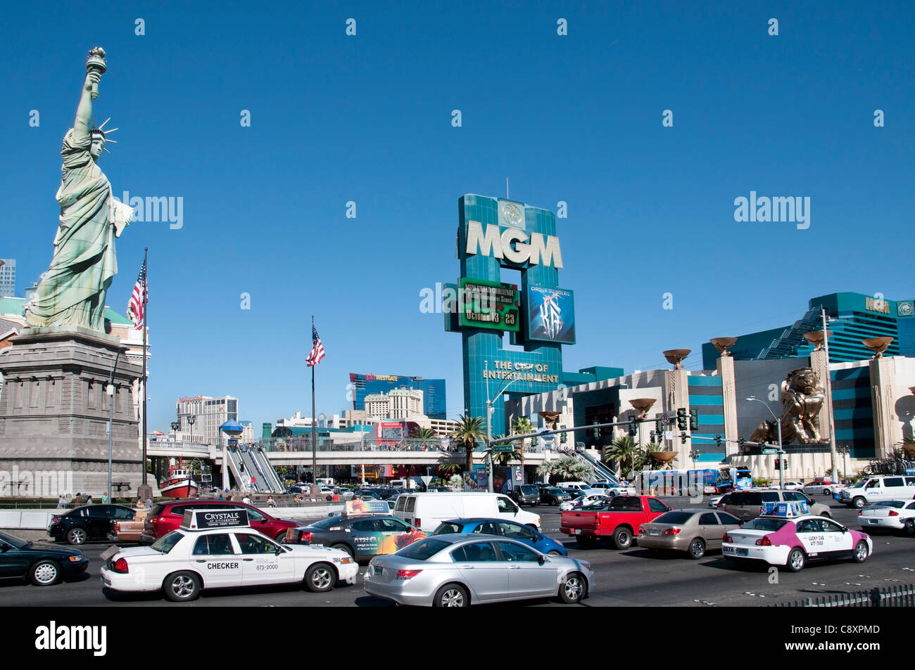 New York Casino Statue of Liberty Las Vegas Strip Glücksspiel Hauptstadt der Welt-USA-Nevada Stockfoto