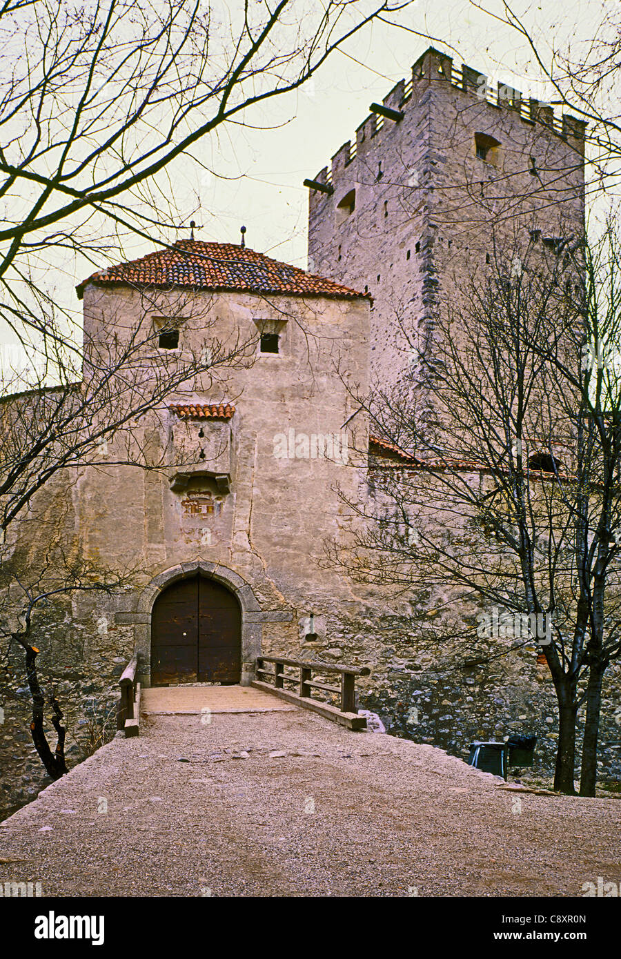 Schloss Bruneck in der alten Stadt Bruneck im Pustertal in Südtirol. Stockfoto