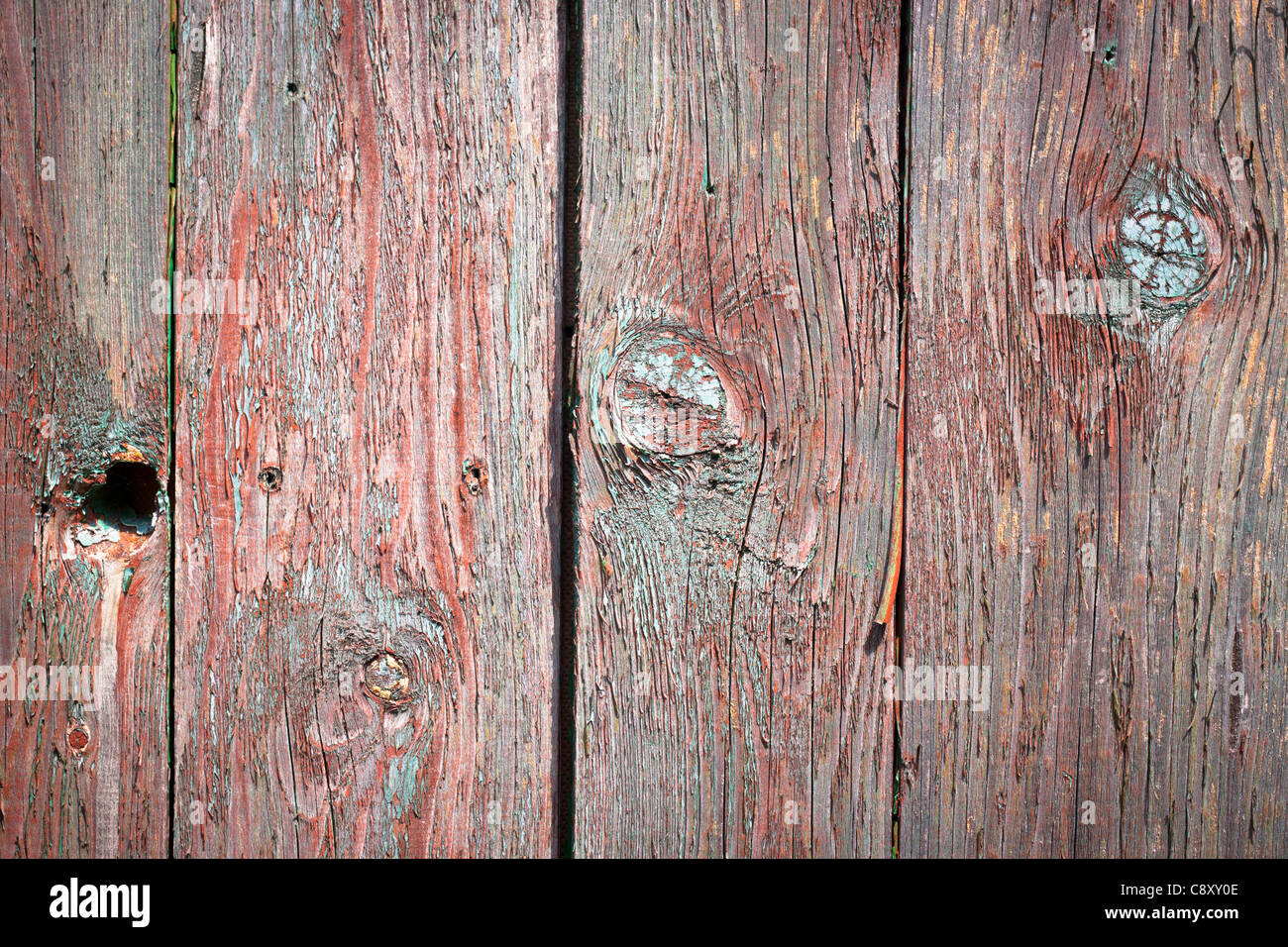 Alten verwitterten hölzernen strukturierten Hintergrund. Stockfoto