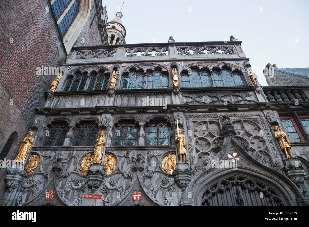 Belgien, Brügge, Fassade des Heilig-Blut-Kirche Stockfoto