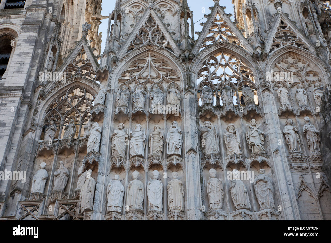 Frankreich, Normandie, Rouen, Kathedrale von Rouen, der West-Fassade Stockfoto