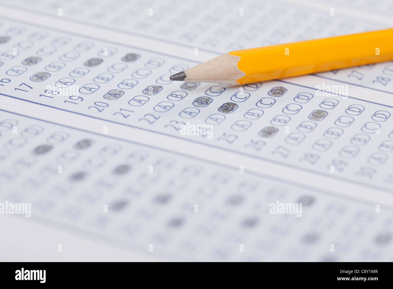 USA, Illinois, Metamora, close-up der Bleistift auf akademische test Stockfoto