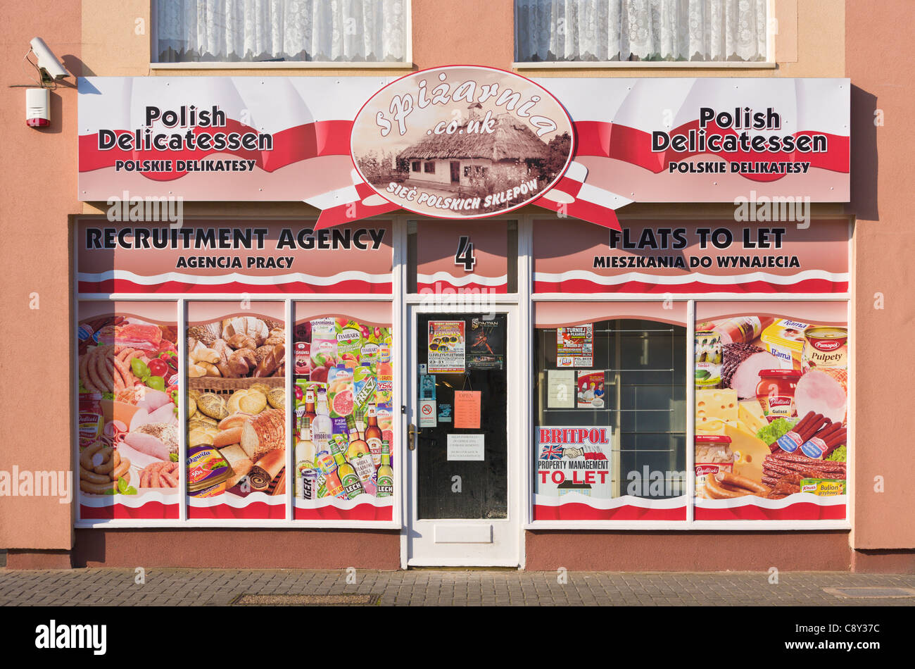 Polnische Delikatessen, Blackpool, England Stockfoto
