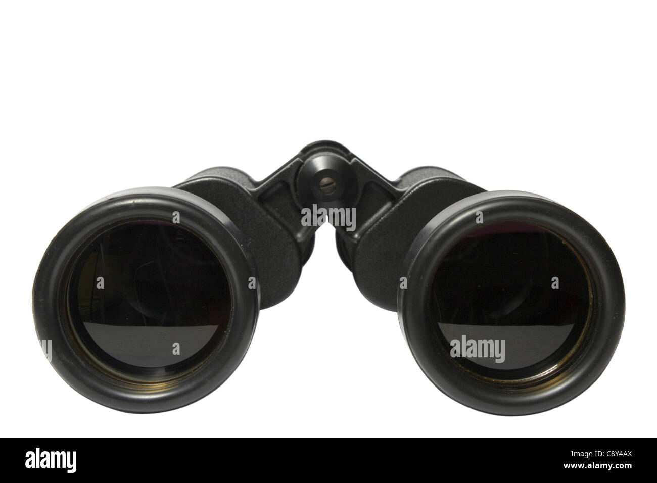 alte Feld-Schwarzglas isoliert auf weiss Stockfoto