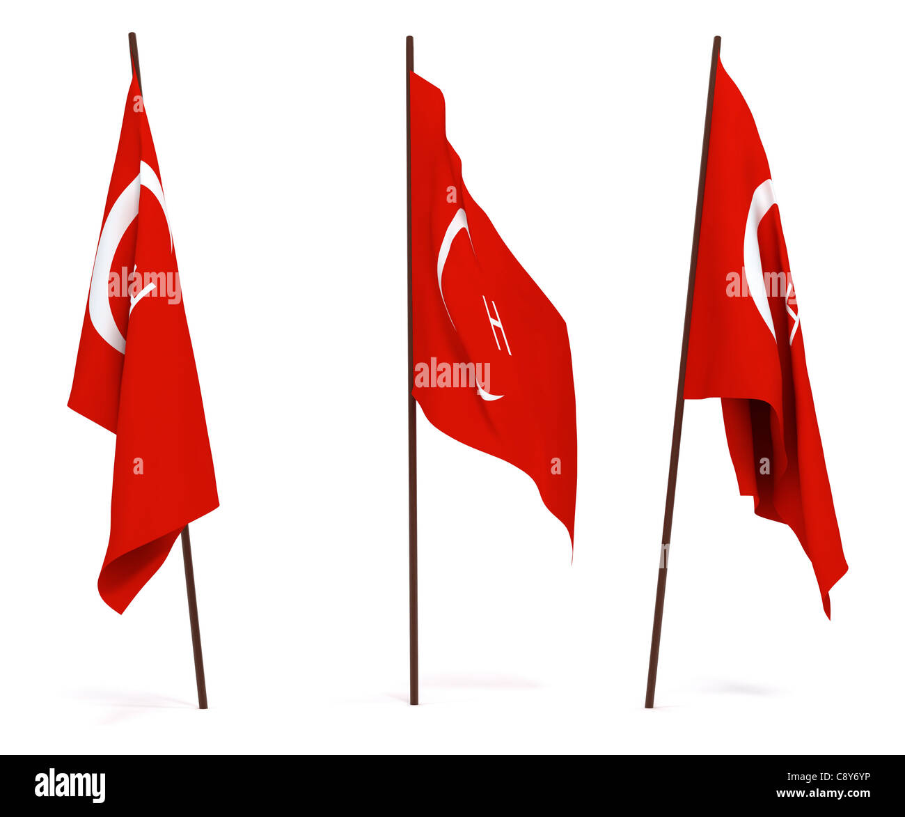 Flagge der Türkei Stockfoto