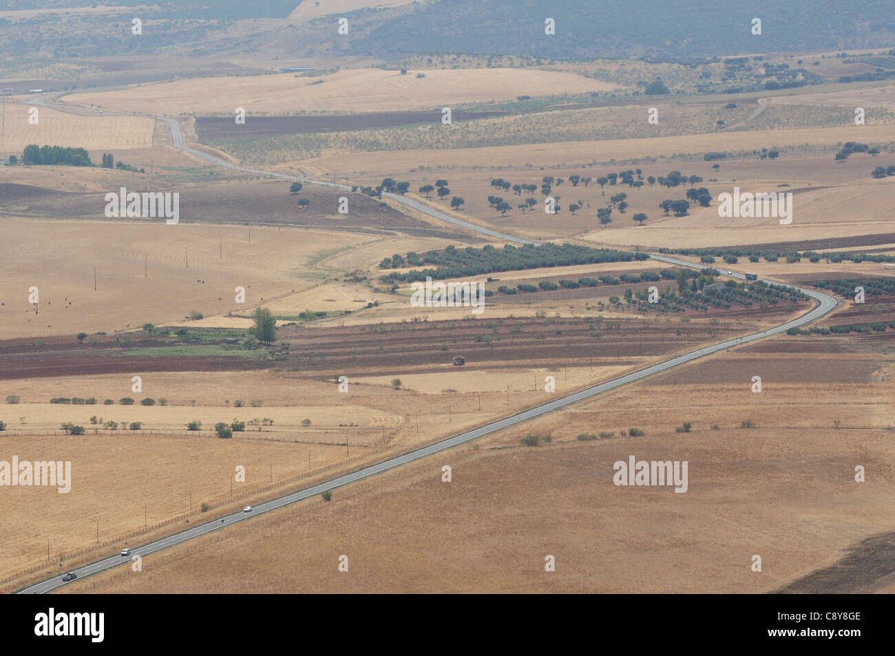 Auf der Suche nach Süd-west von Castille de Calatrava, Kastilien, Spanien Stockfoto