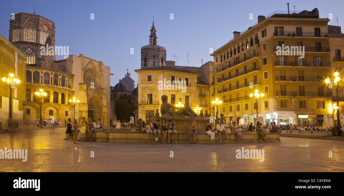 Plaza De La Virgin, Valencia, Spanien Stockfoto