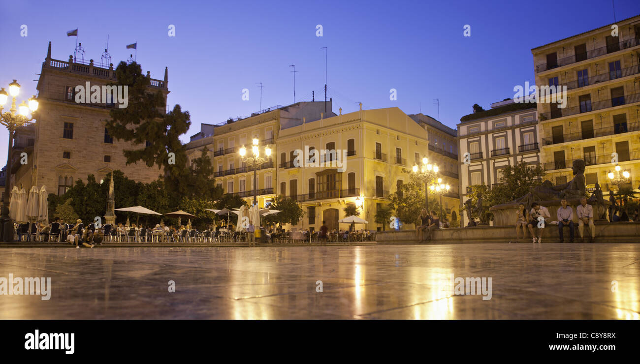 Plaza De La Virgin, Valencia, Spanien Stockfoto