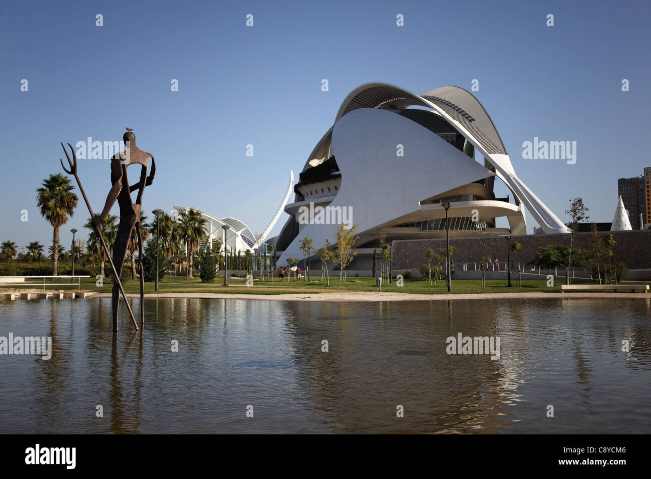 Das Palau de Les Arts Reina Sofia von Calatrava, Valencia, Spanien Stockfoto