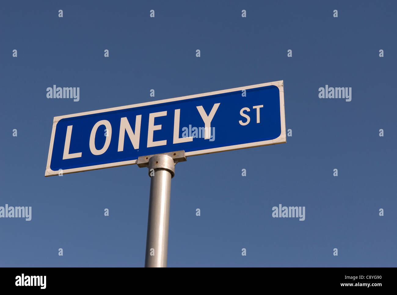 Lonely Straßenschild Memphis Tennessee USA Stockfoto