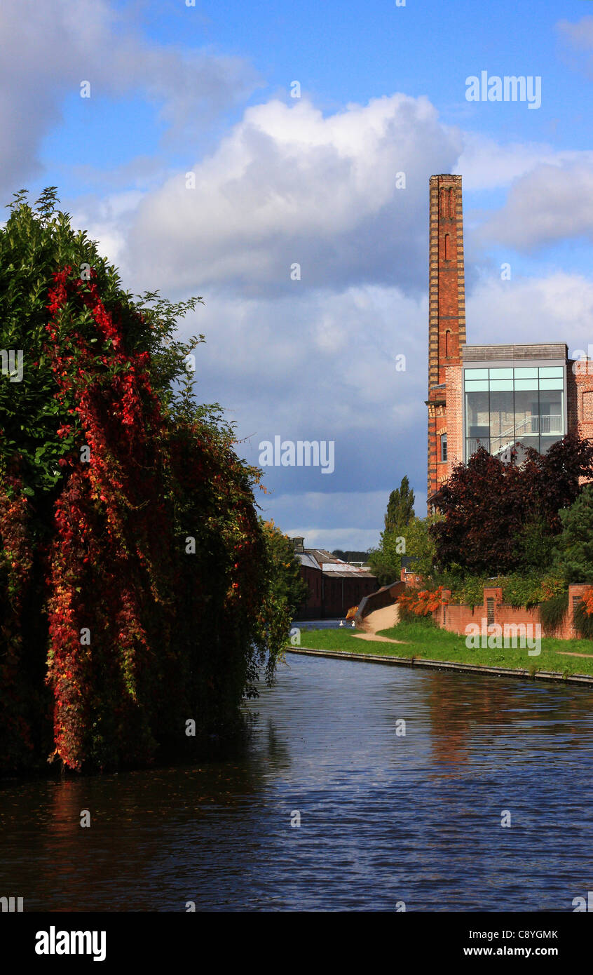 Webers Wharf entlang der Staffordshire und Worcestershire Kanal, Kidderminster, Worcestershire, England, Europa Stockfoto