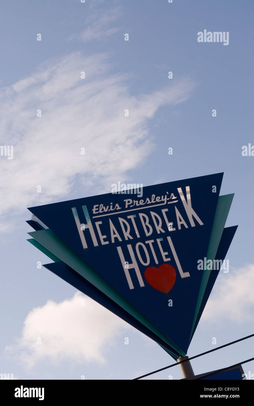 Elvis Presleys Heartbreak Hotel Memphis Tennessee USA Stockfoto