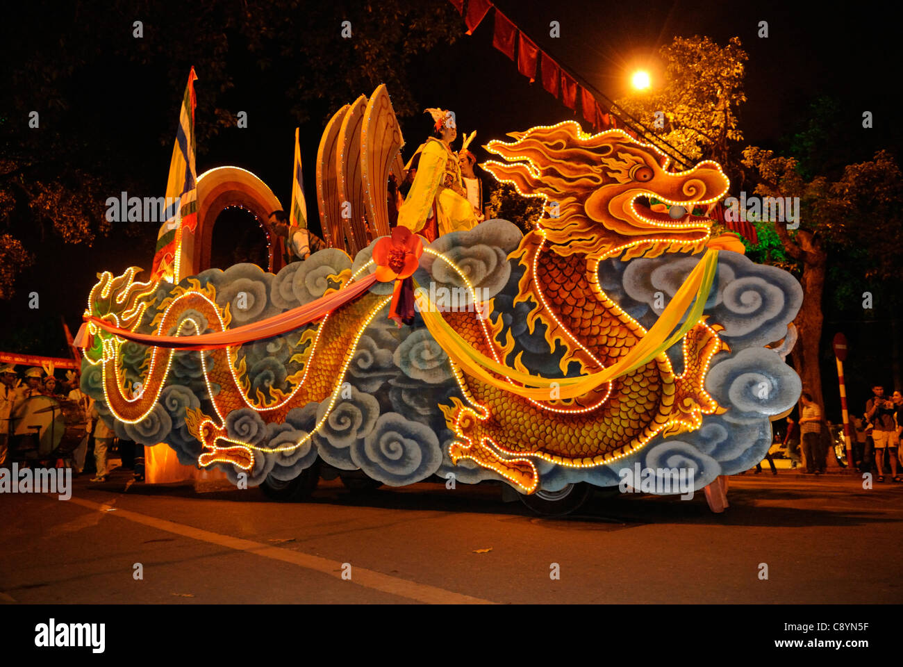 Asien, Vietnam, Hanoi. Hanoi Altstadt. Tet. Festival des ersten Tages oder Tet Nguyen Dan... Stockfoto