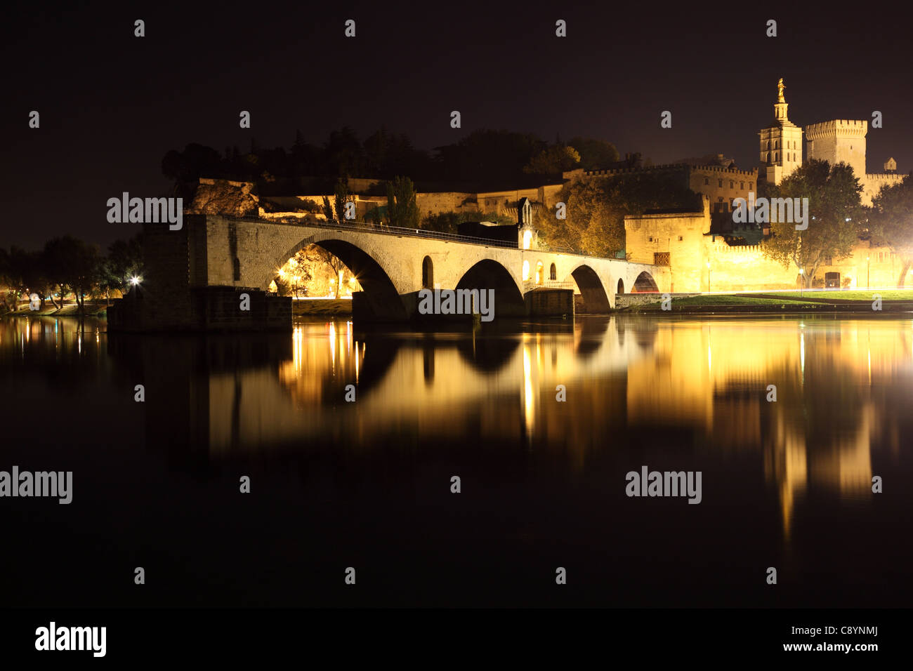 Die Pont d ' Avignon (Pont Saint-Bénezet) in Avignon, Frankreich Stockfoto
