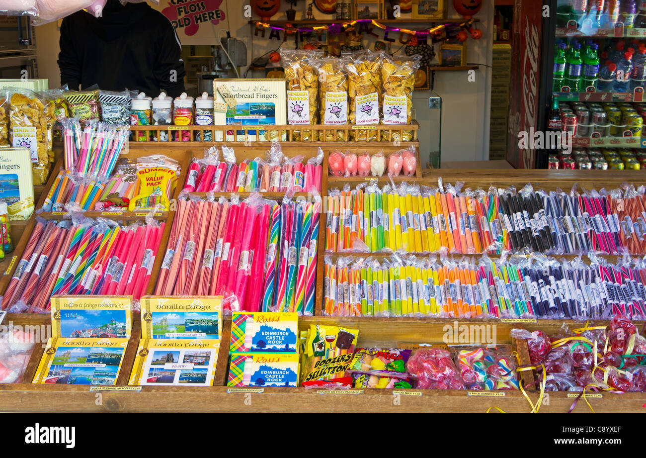 Whitby Süßigkeiten Stockfoto