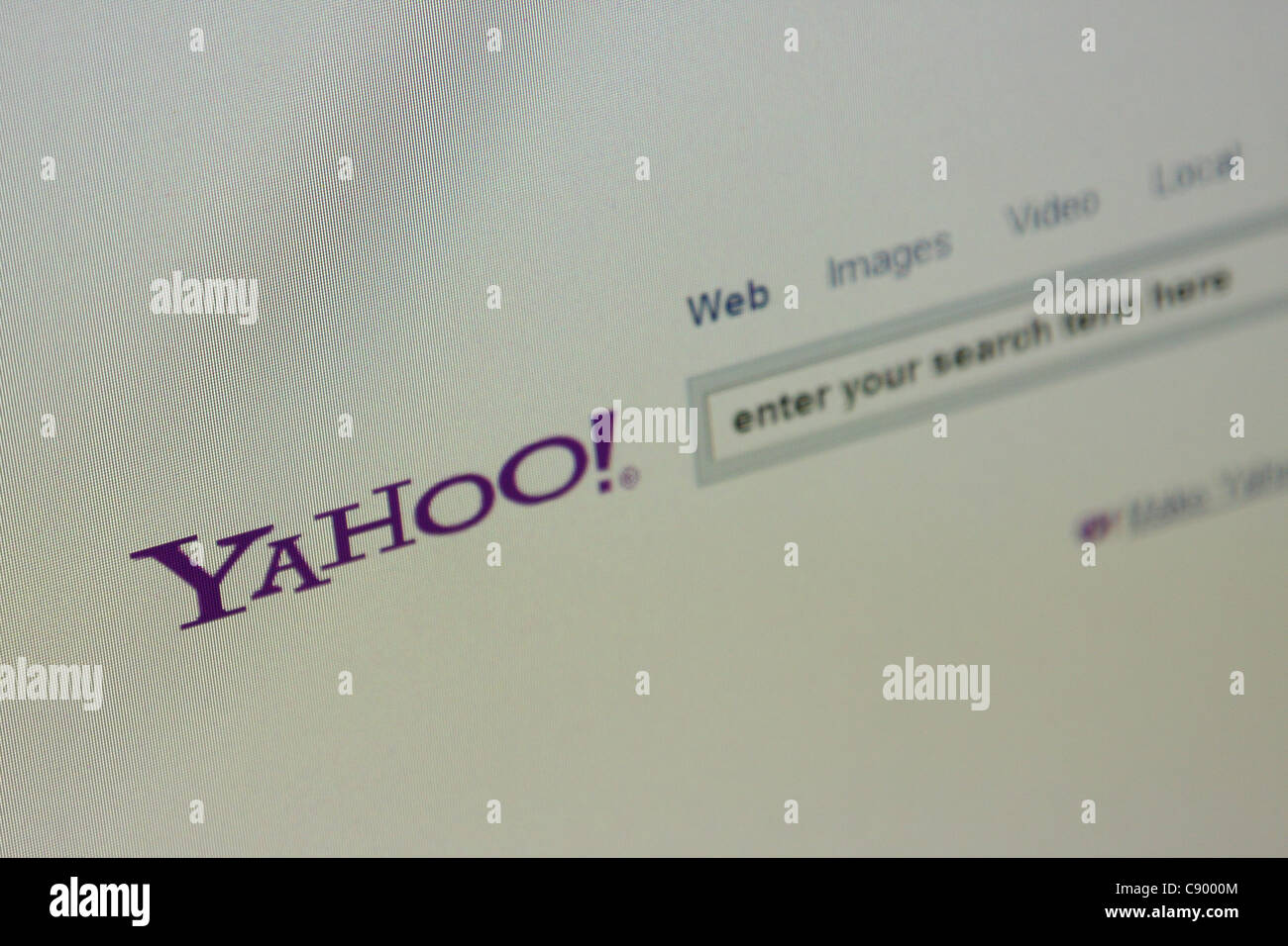 Suchmaschine Yahoo Zeichen logo Stockfoto