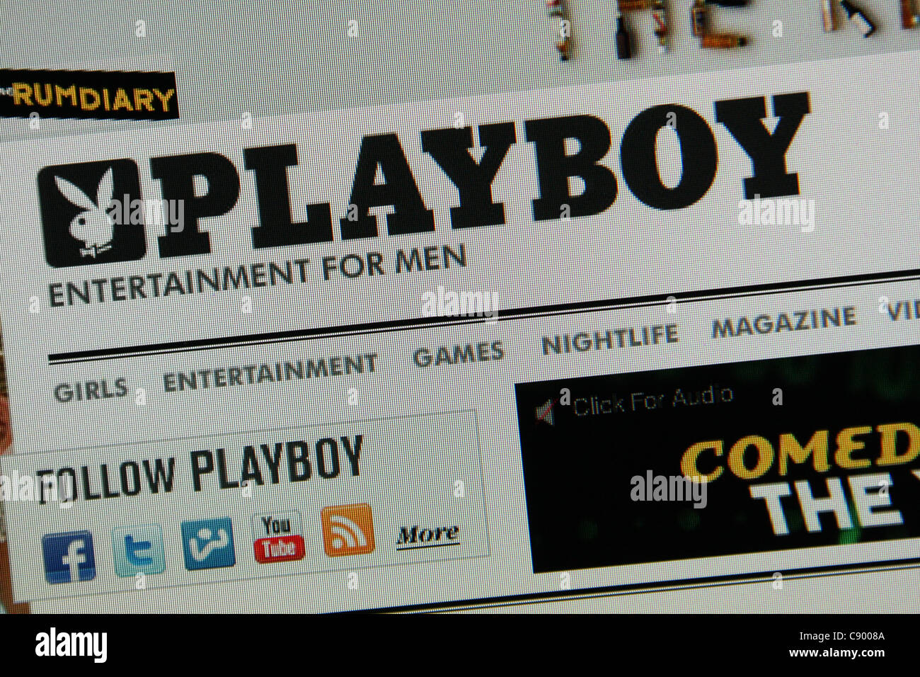 Playboy Erotik playboy.com Stockfoto