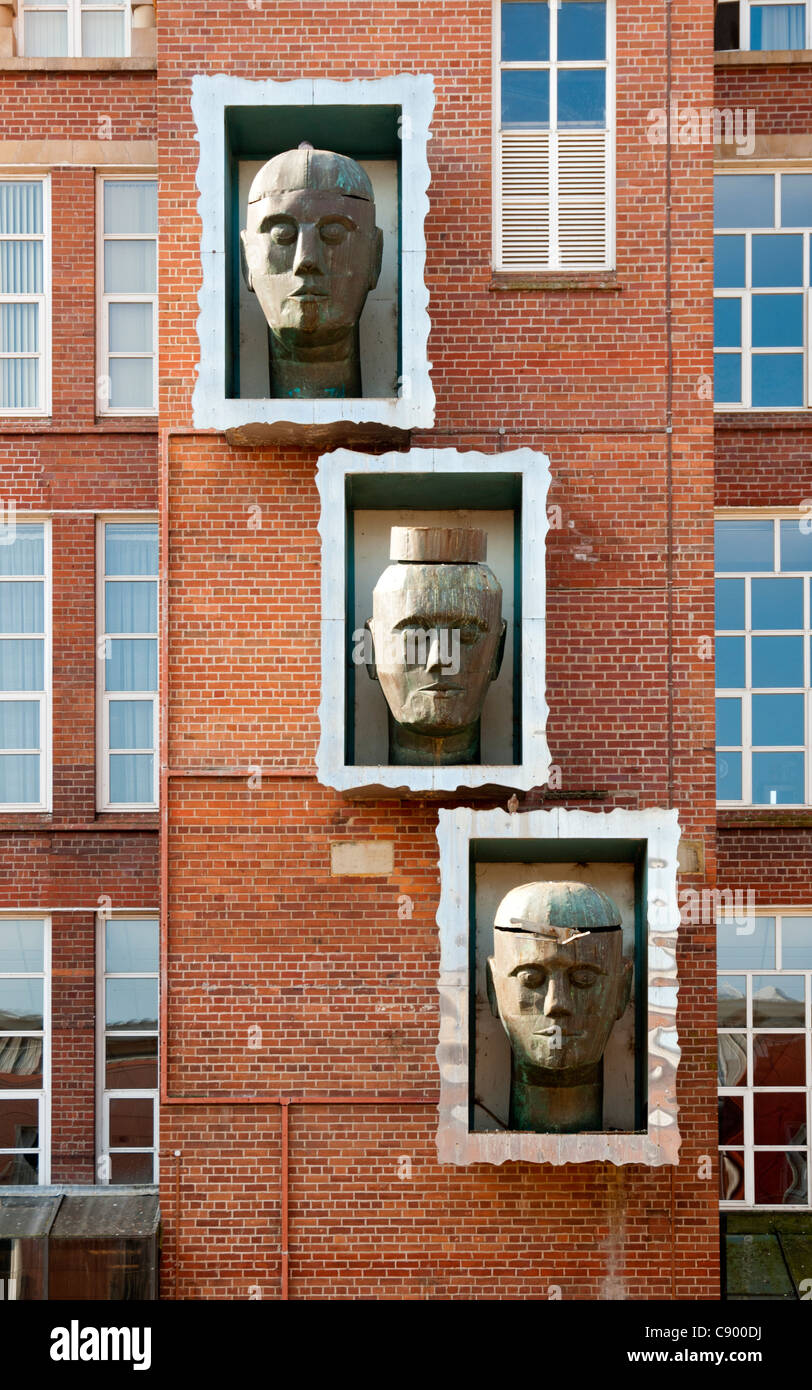 Skulptur von Andy Hazell für das Museum of Memories, Trencherfield Mühle, Wigan, Greater Manchester, England, UK Stockfoto