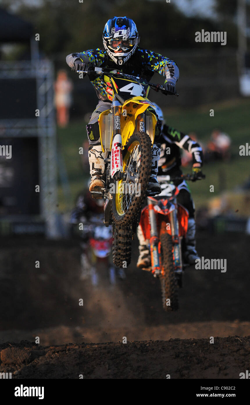 05.11.2011 Monster Energy Australasian Supercross Meisterschaft, Runde 3 von Campbelltown Stadium, New-South.Wales, Australien. Pro Lite Fahrer Steven Clark Stockfoto