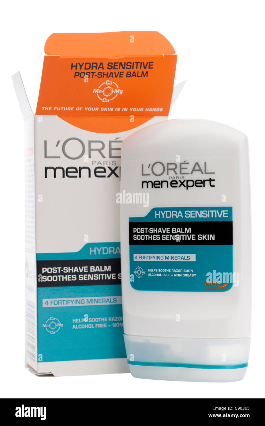 L ' Oréal Paris Men expert Post shave Balsam für sensible Haut Stockfoto