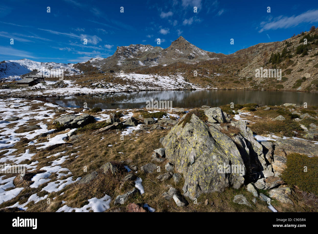 Italien, Aosta-Tal, Monte Avic Regionalpark, der Muffé-See Stockfoto