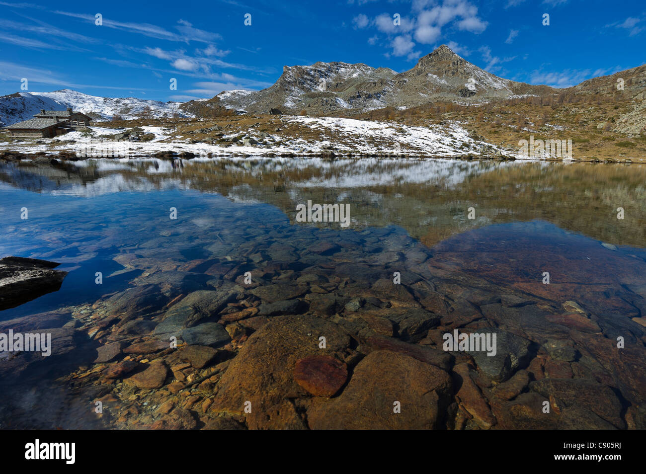 Italien, Aosta-Tal, Monte Avic Regionalpark, der Muffé-See Stockfoto