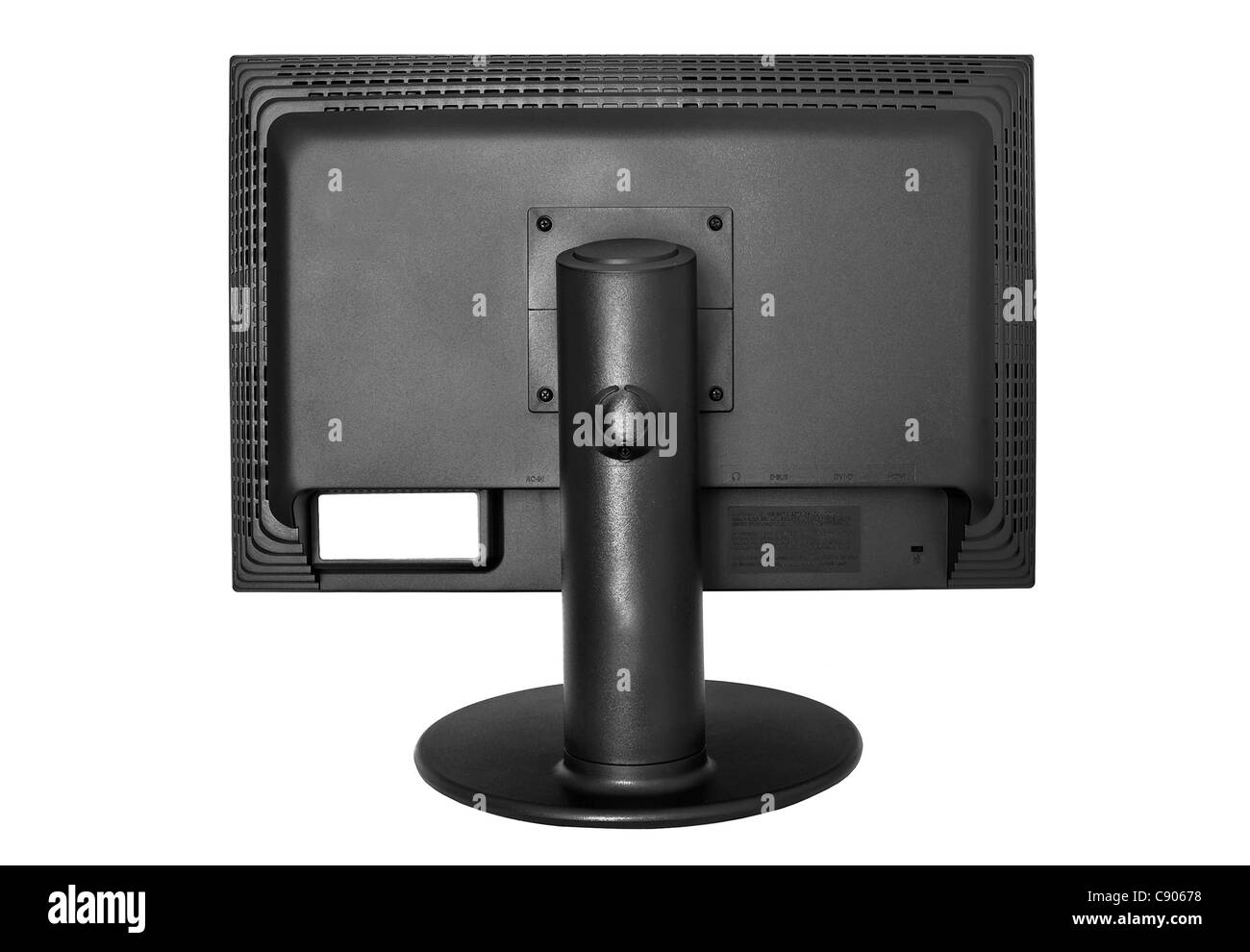 Monitor wird auf einem weißen Hintergrund isoliert Stockfoto