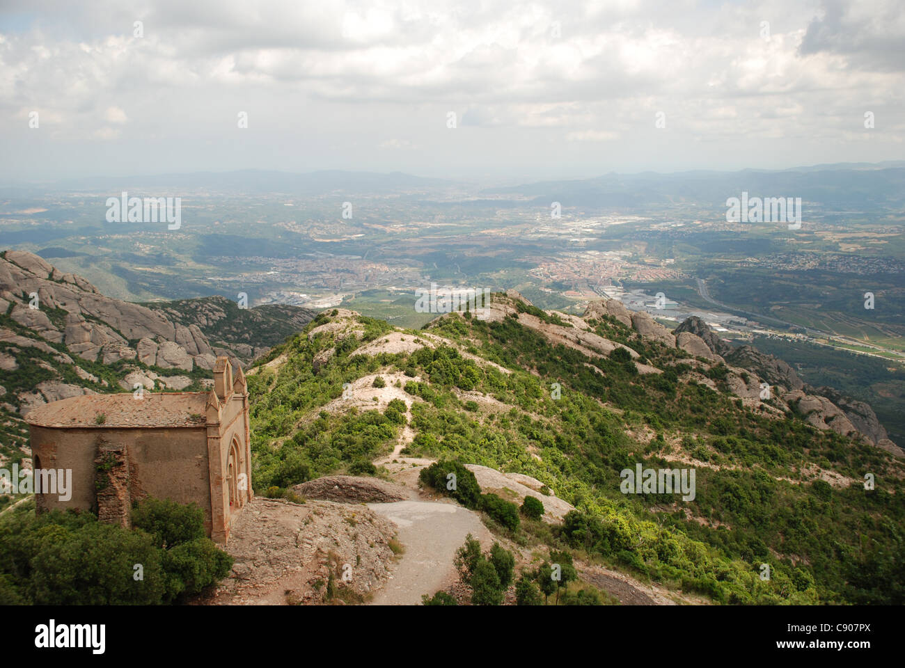 Die Abtei auf dem Berg Montserrat, Spanien Stockfoto
