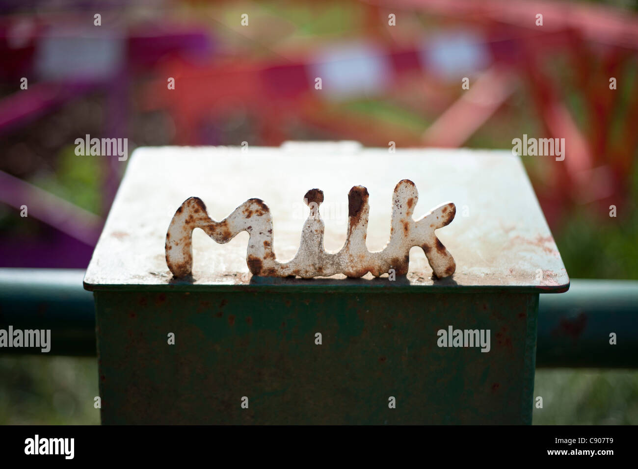 Milch-Box Stockfoto