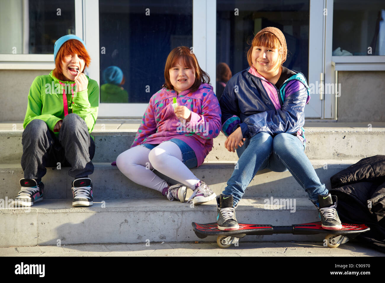 Jugendliche in Nuuk, Grönland Stockfoto