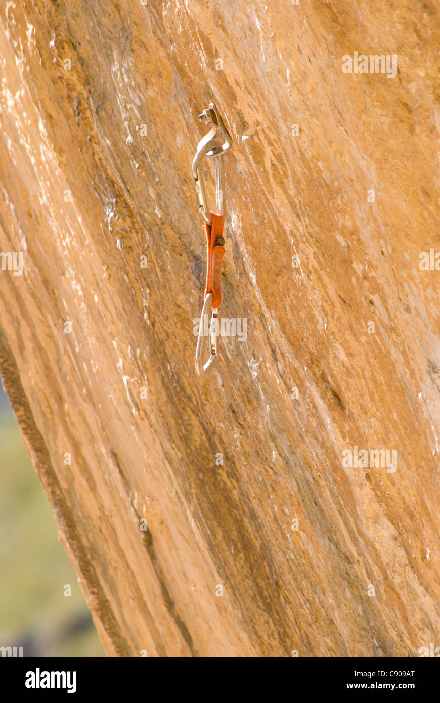 Ausrüstung-Kletterwand Stockfoto