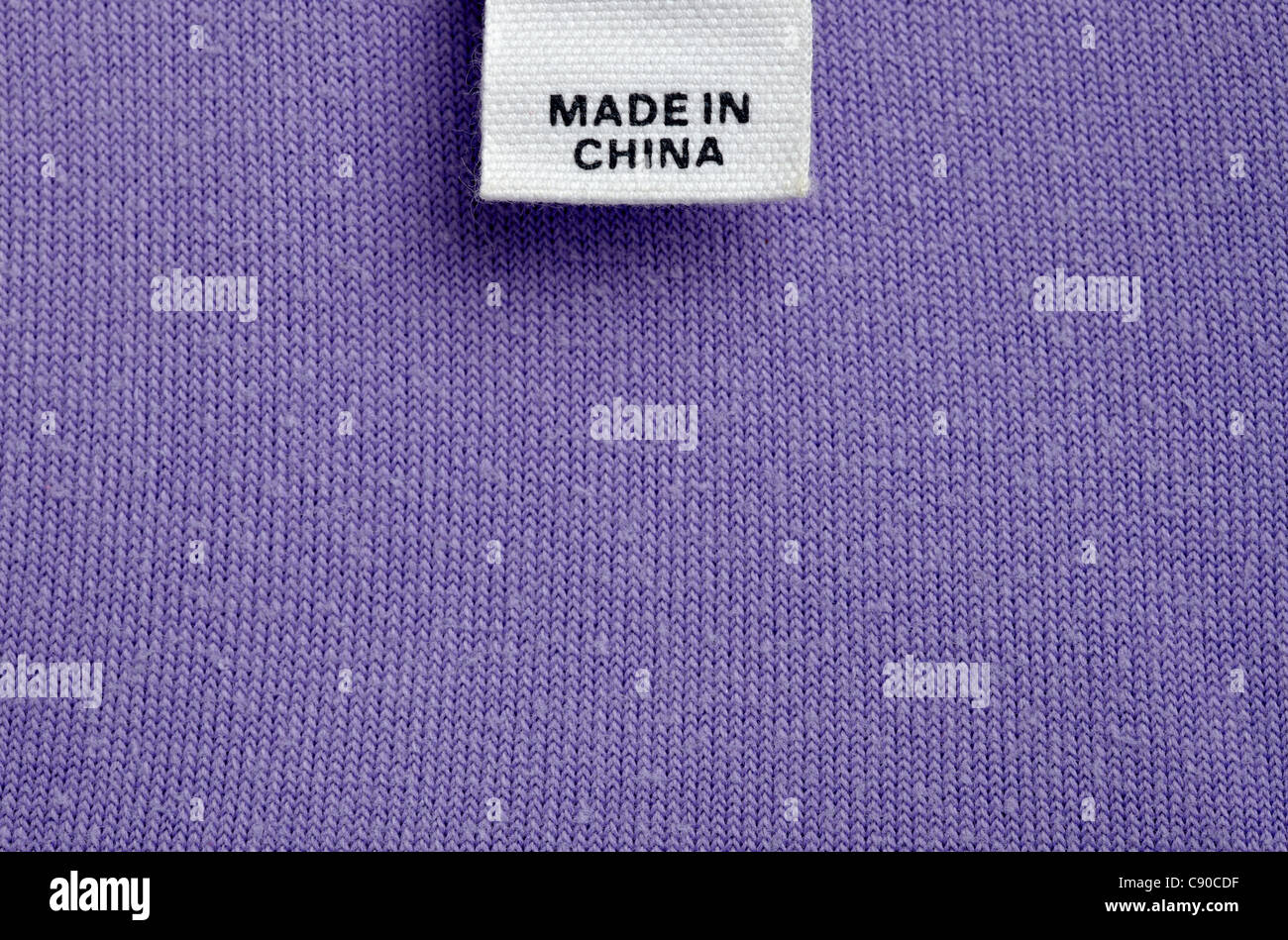 Nahaufnahme von Modelabel Stockfoto