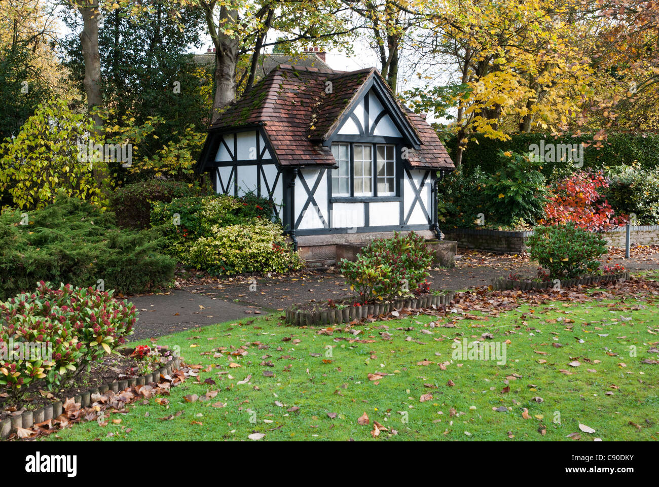 Alten Torhaus im historischen Dorf von Ombersley in worcestershire Stockfoto