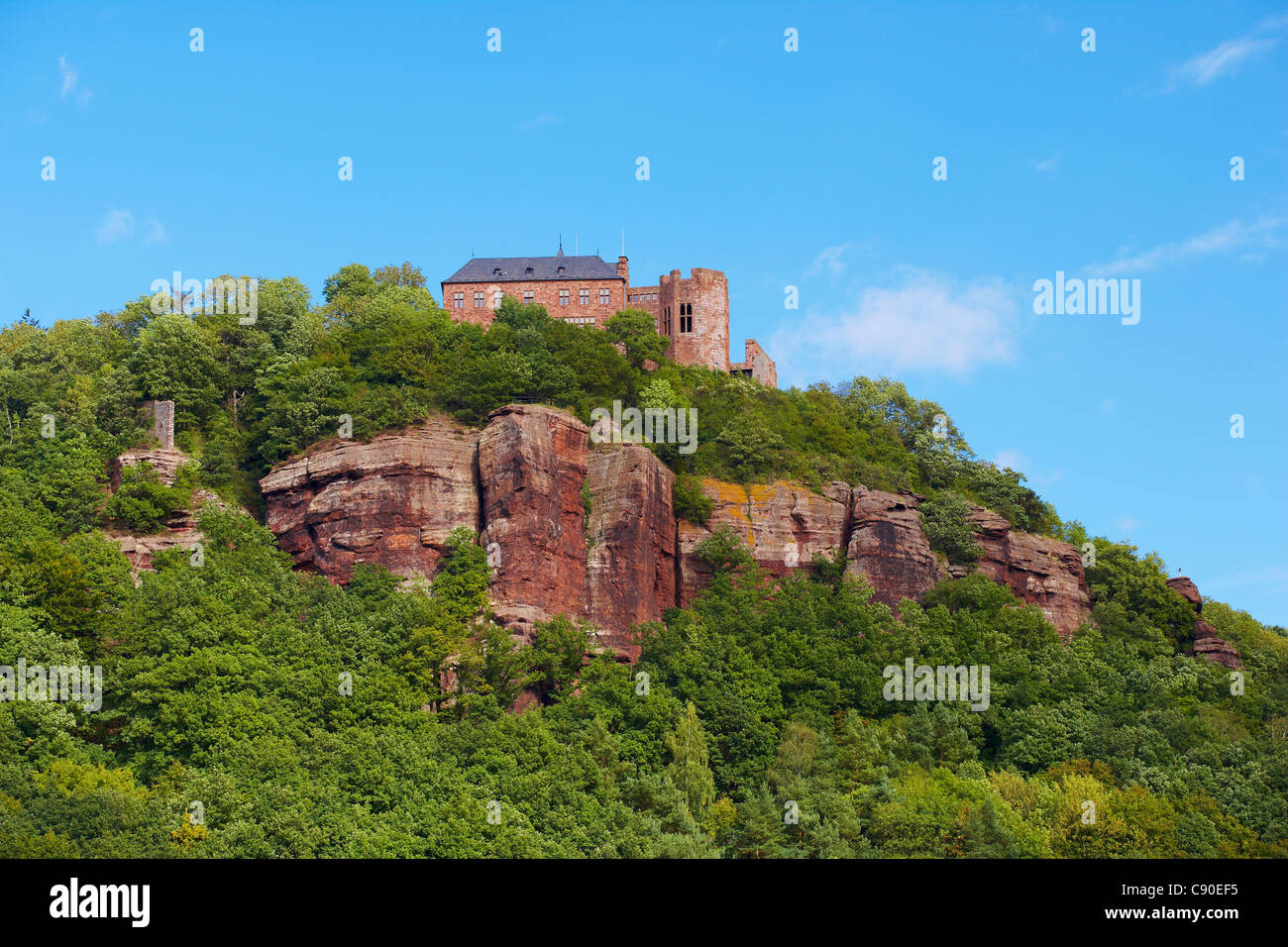 Burg Nideggen, Eifel, Nordrhein-Westfalen, Deutschland, Europa Stockfoto