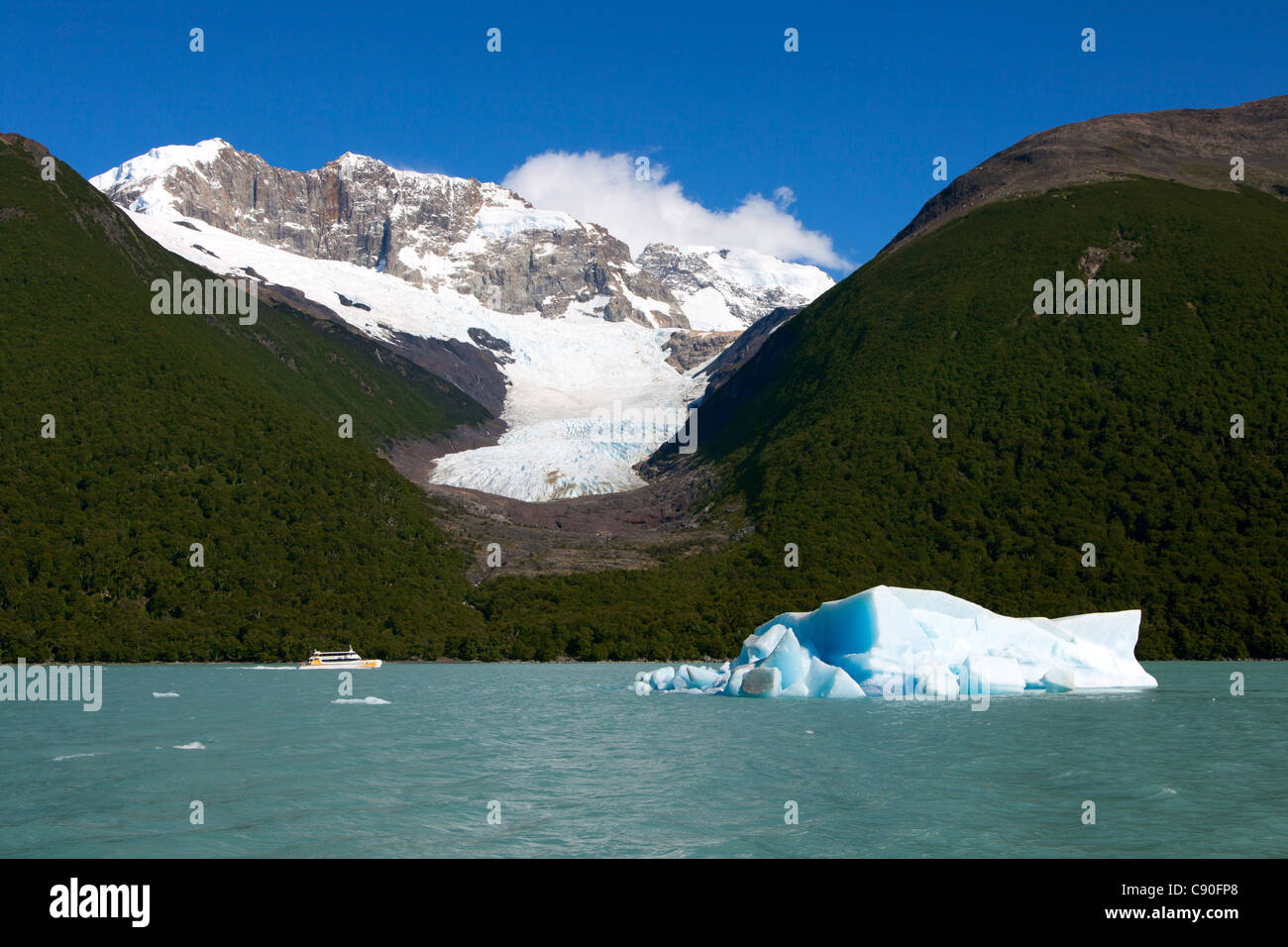 Eisberg und Gletscher am Lago Argentino, Nationalpark Los Glaciares, in der Nähe von El Calafate in Patagonien, Argentinien Stockfoto